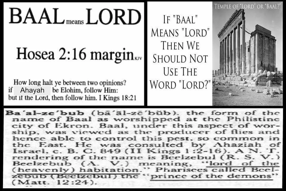 A newspaper article about the baal lord is Baalzebub
