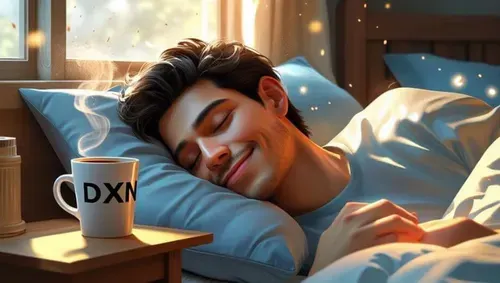 Hombre durmiendo profundamente, representando la mejora en la calidad del descanso reportada por usuarios de DXN.