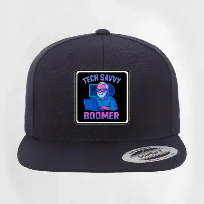 Male Tech Savvy Boomer Flat Patch Hat