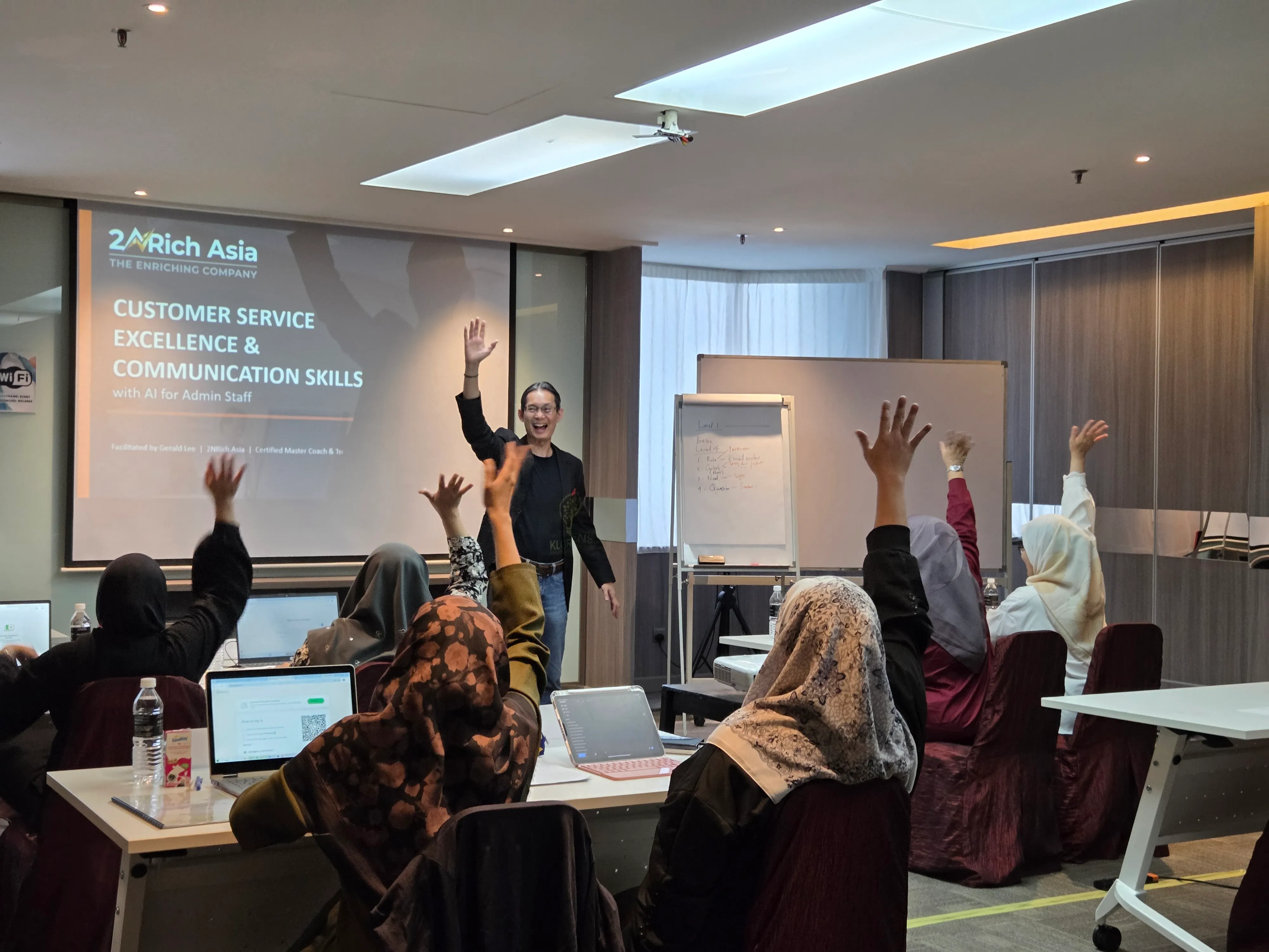 2NRich Asia AI-Powered Solutions training session in Malaysia — participants engaged in experiential learning and team activities