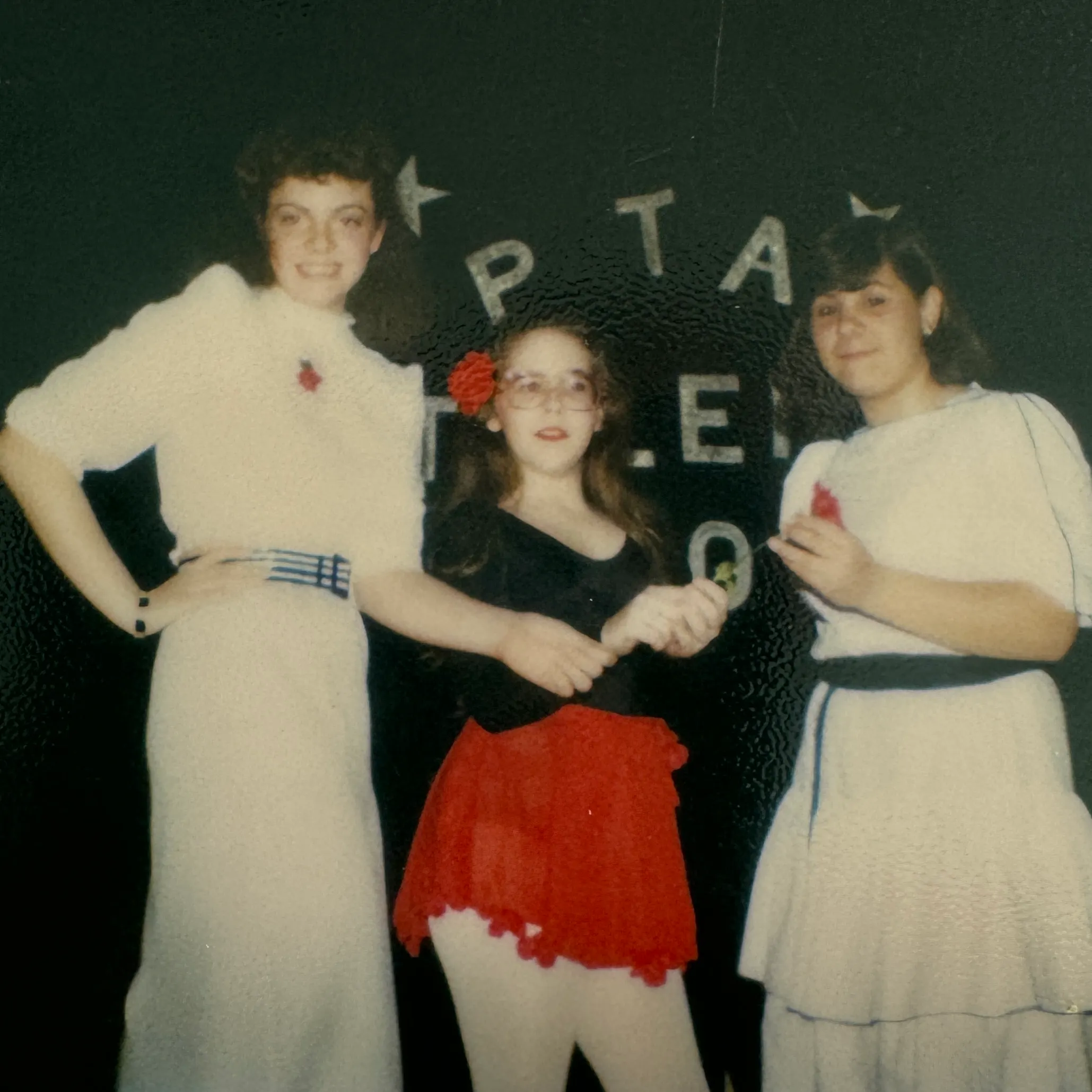 Donna Fox with her friends at her first piano recital