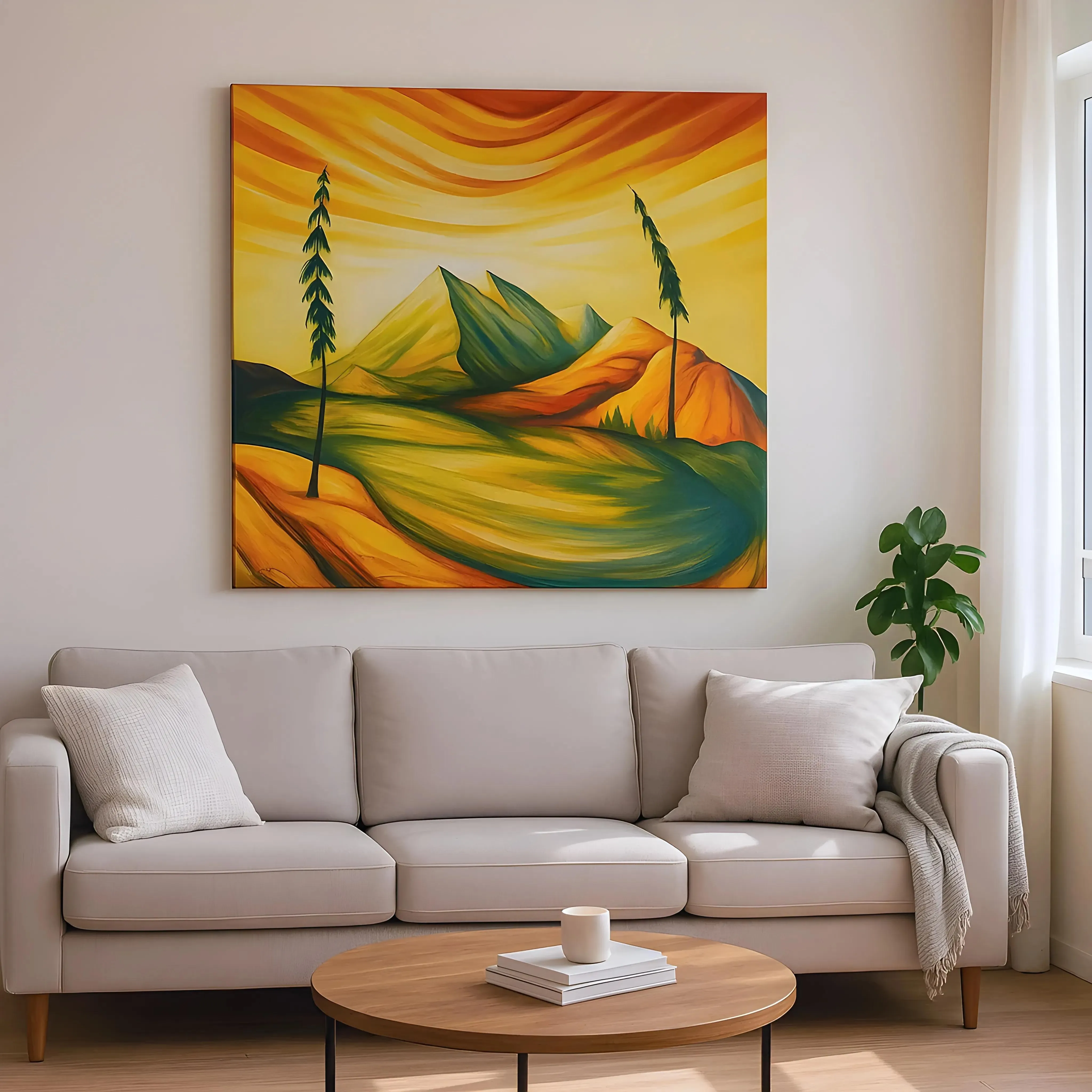 Sample image of livingroom with framed painting