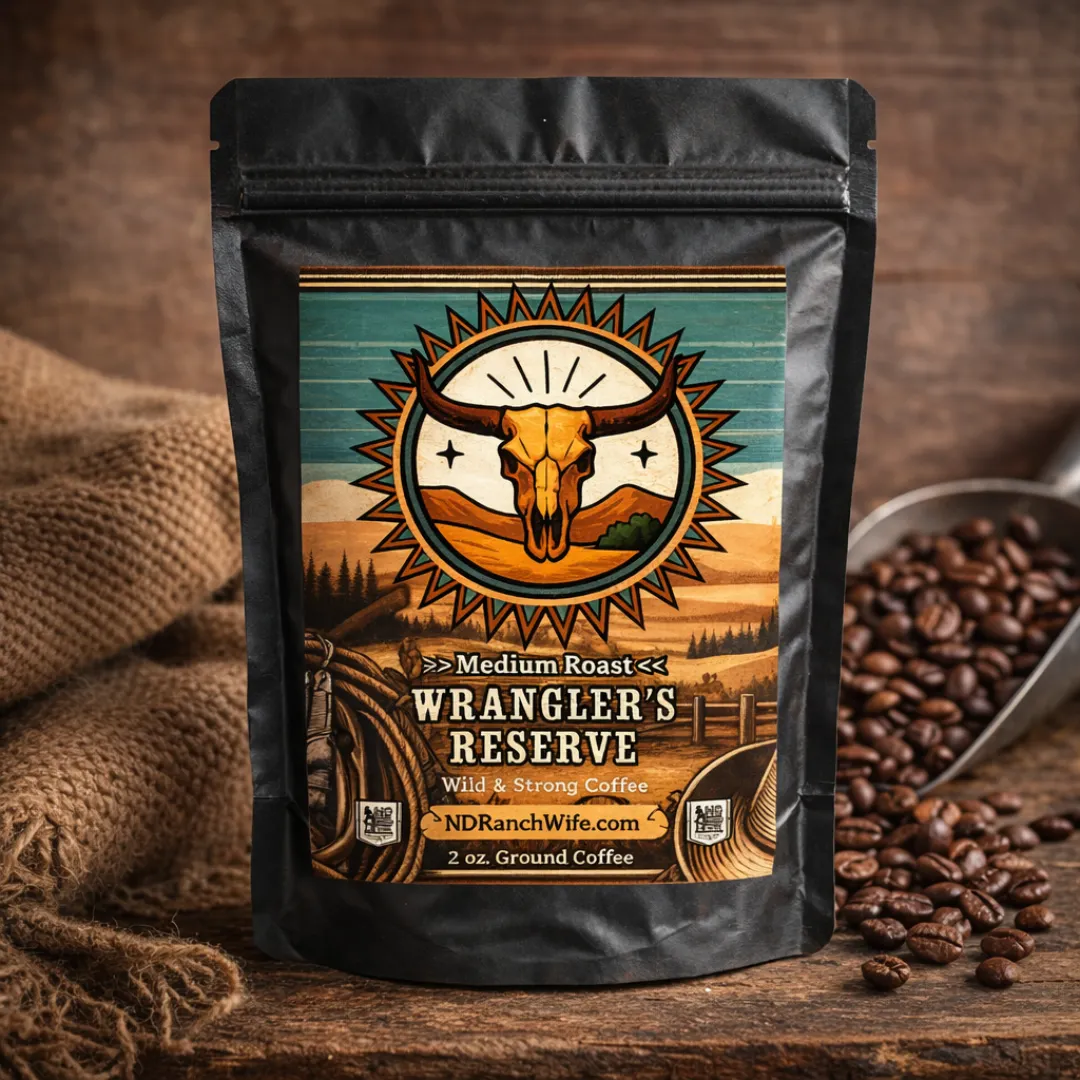 coffee mug and a small mylar bag with coffee