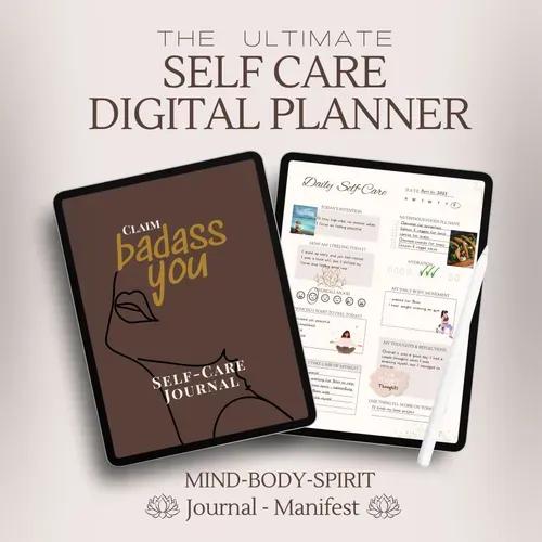 digital planner jornal teacher planner shadow work gratitude mental heath journal prompts productivity package