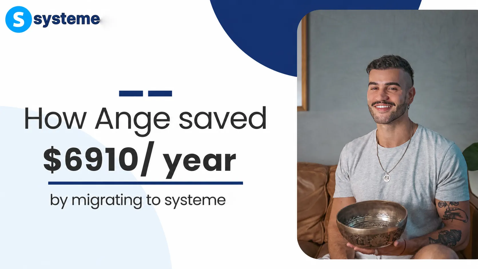 Ange switched to Systeme & saved nearly $7000 per year