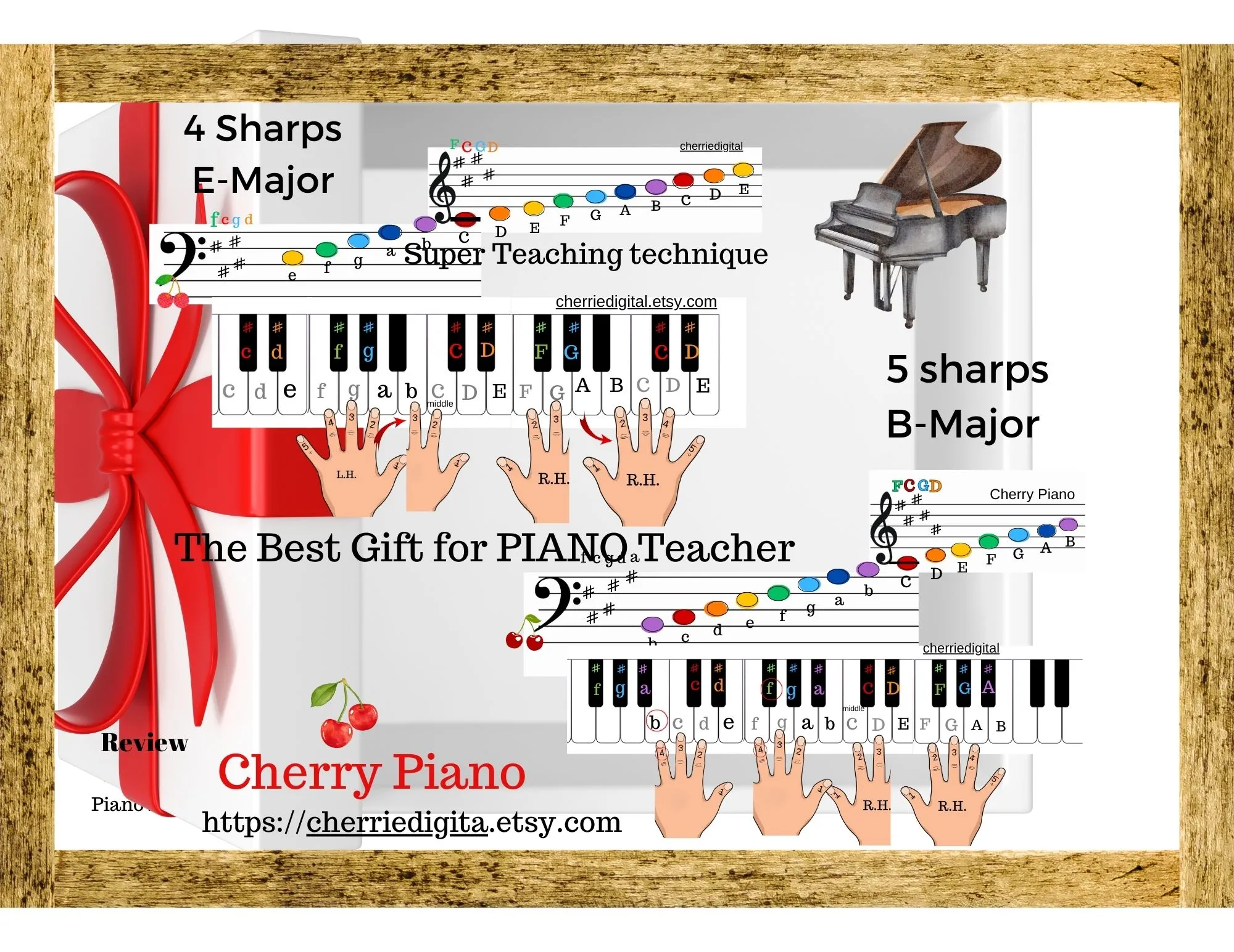 Cherry Piano Teacher Gifts 