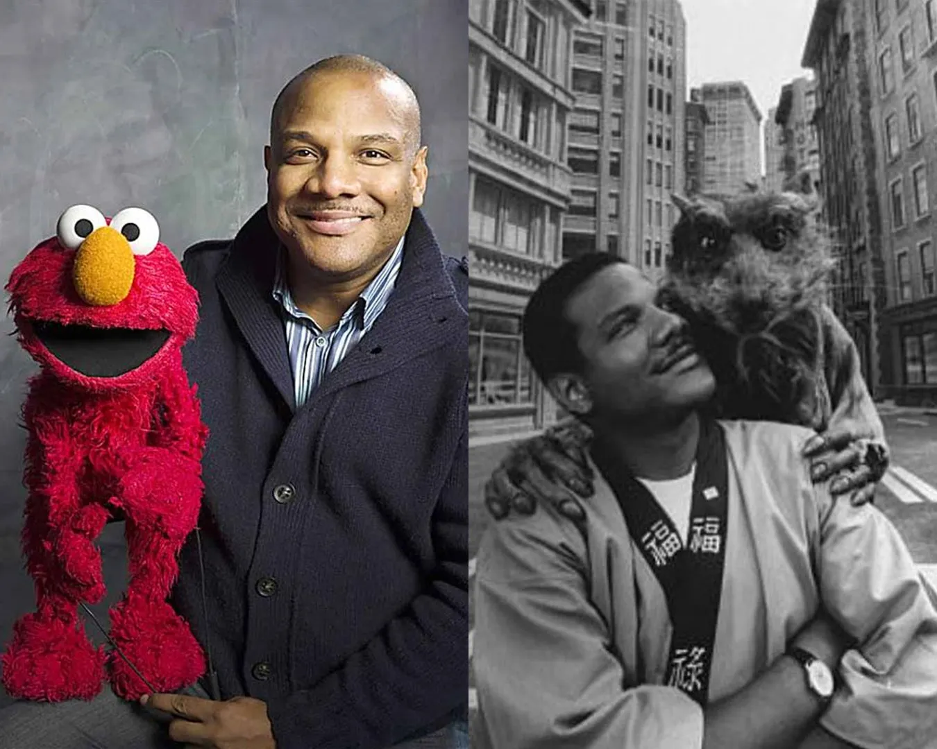 Kevin Clash with both puppets