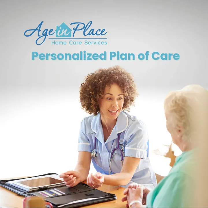 Age in Place RN preparing a personalized dementia plan of care 