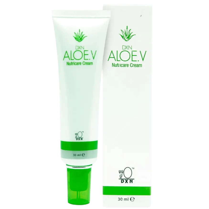Colección completa de la Línea Aloe V de DXN para el cuidado facial, ideal para limpiar, hidratar y nutrir la piel.
