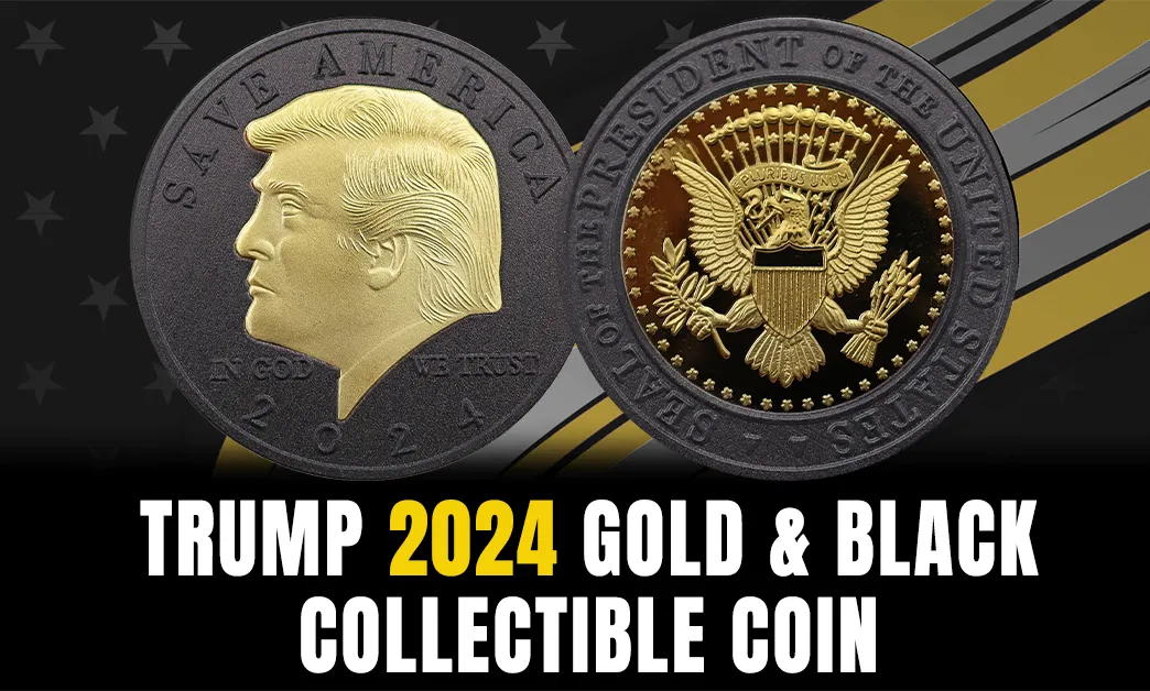 Black and Gold Trump Coin