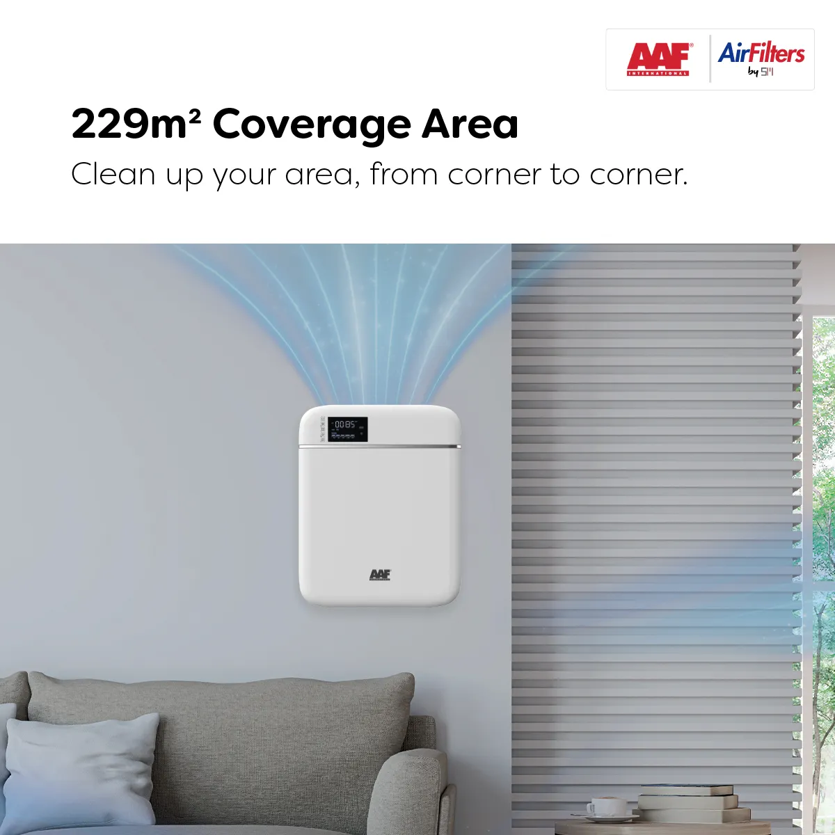 Air Purifier - AAF AstroFresh 240W/WR - 229m2 Coverage Area 