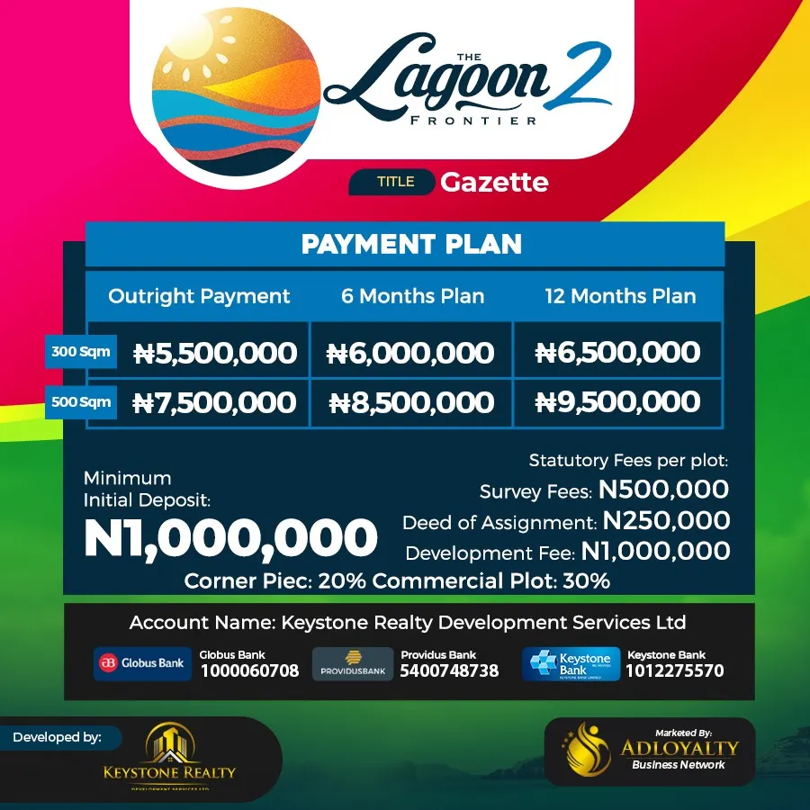 THE LAGOON FRONTIER 2, IBEJU-LEKKI, LAGOS