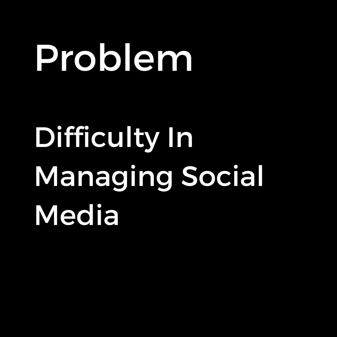 Difficulty managing social media - e-commerce problem