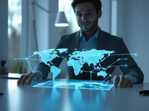 Mapa del mundo destacando el alcance global del negocio DXN gracias al concepto 
