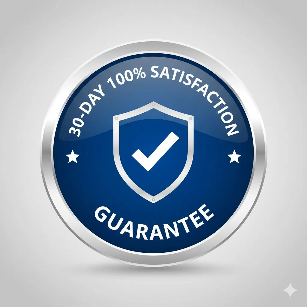 30 day money back guarantee seal