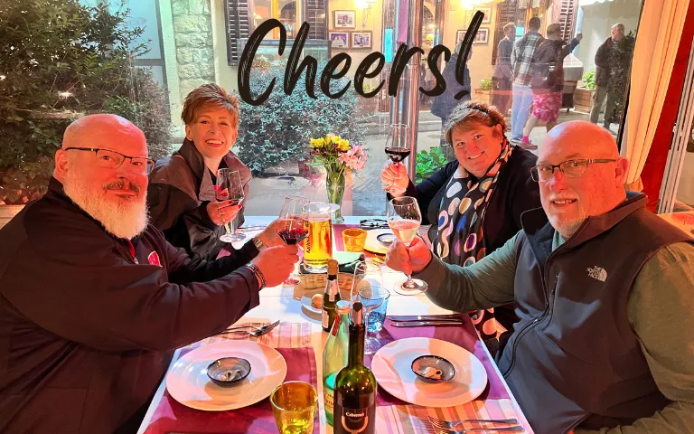 enjoying drinks at a Wisconsin supper club
