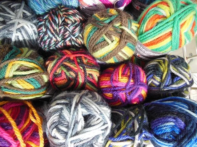 yarn balls multicoloured wool