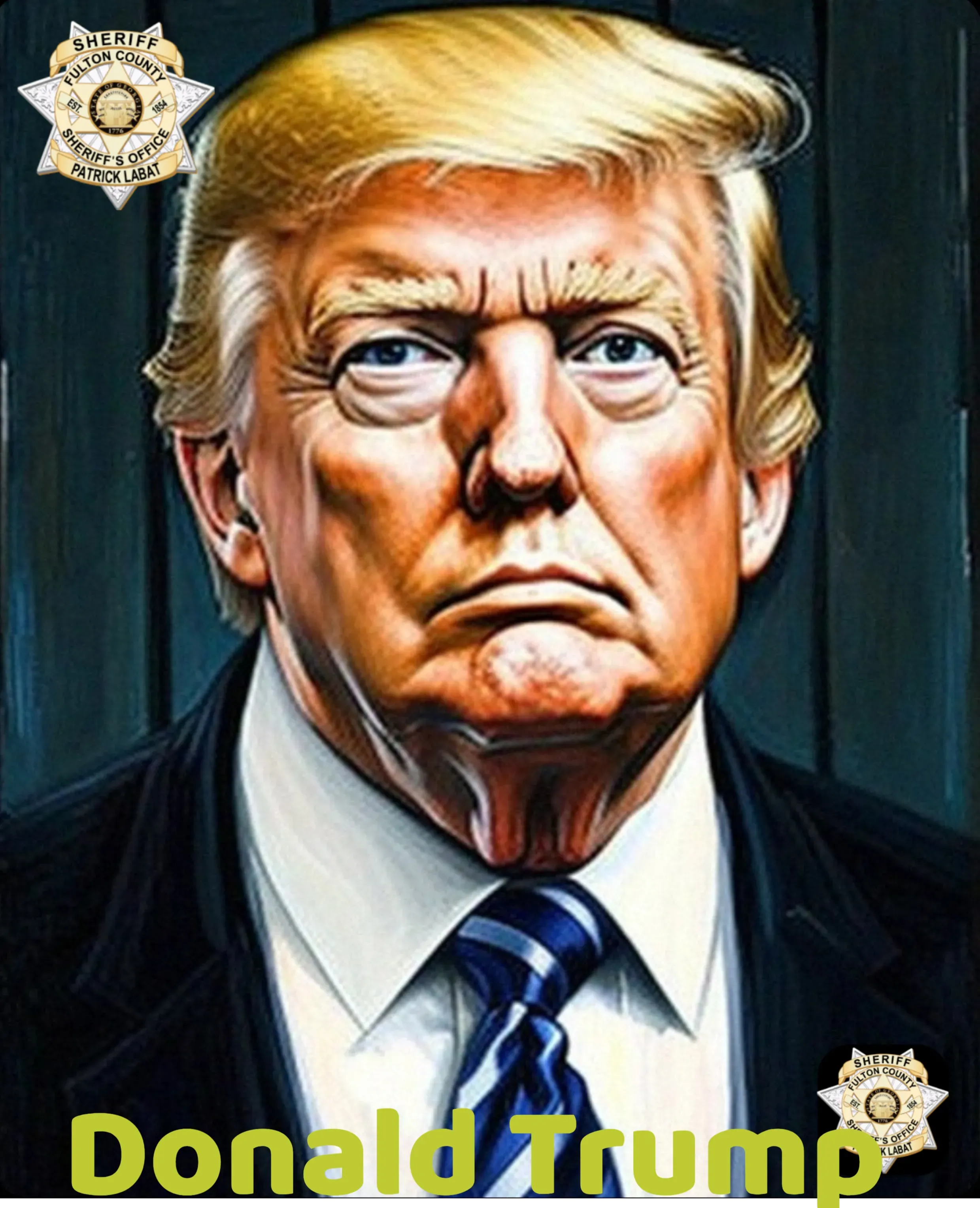 Download a FREE Trump AI Mugshot Poster