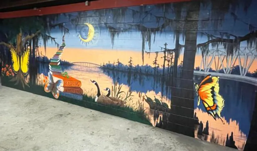 Mural at Missing Mil Park in Hertford, NC by Tina Fielder