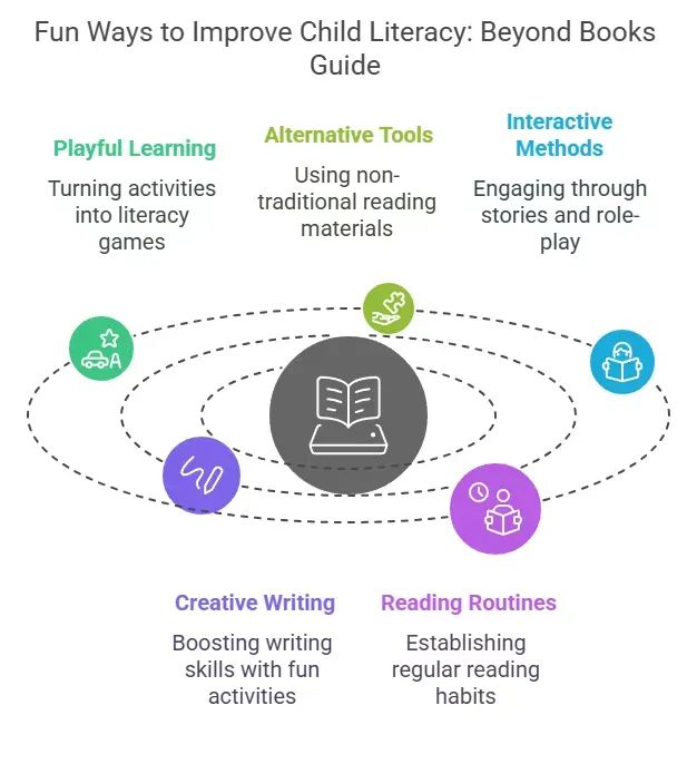 Illustration of ways of improving child literacy