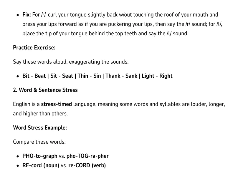 pronunciation, English pronunciation, ESL, speak fluently, speak clearly, improve your English