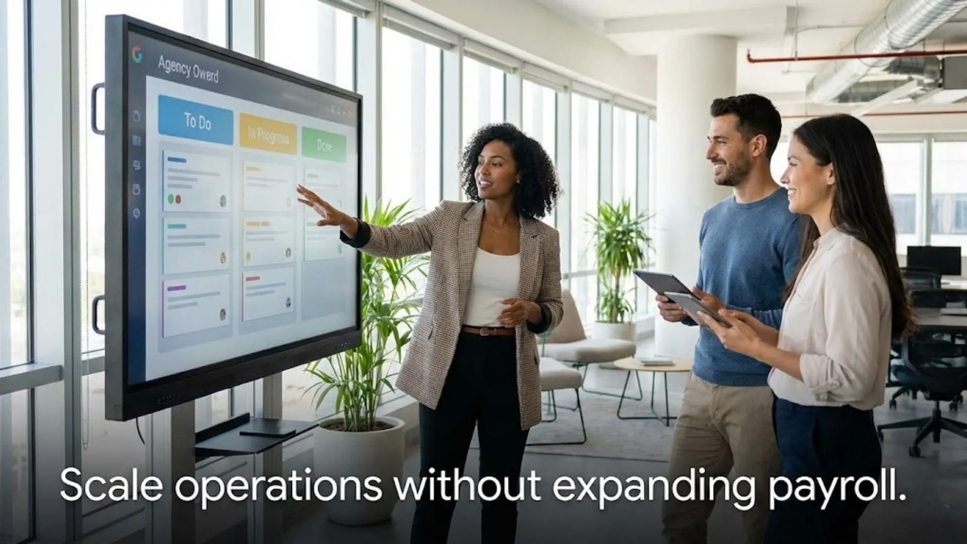 Agency owner reviewing streamlined workflows after saving 20 hours a week with Expert AI Prompts.