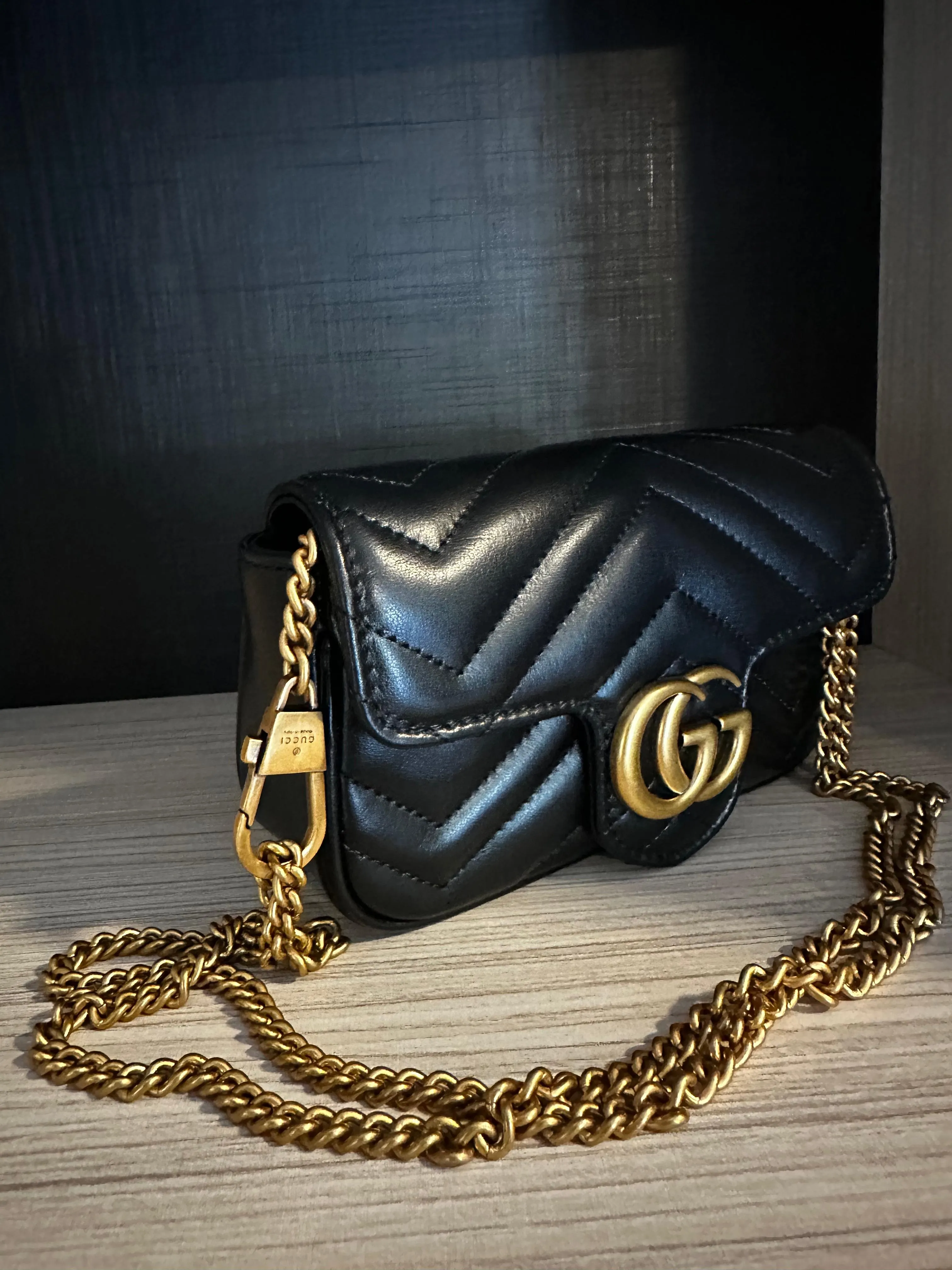 bolsa gucci gg marmont super mini