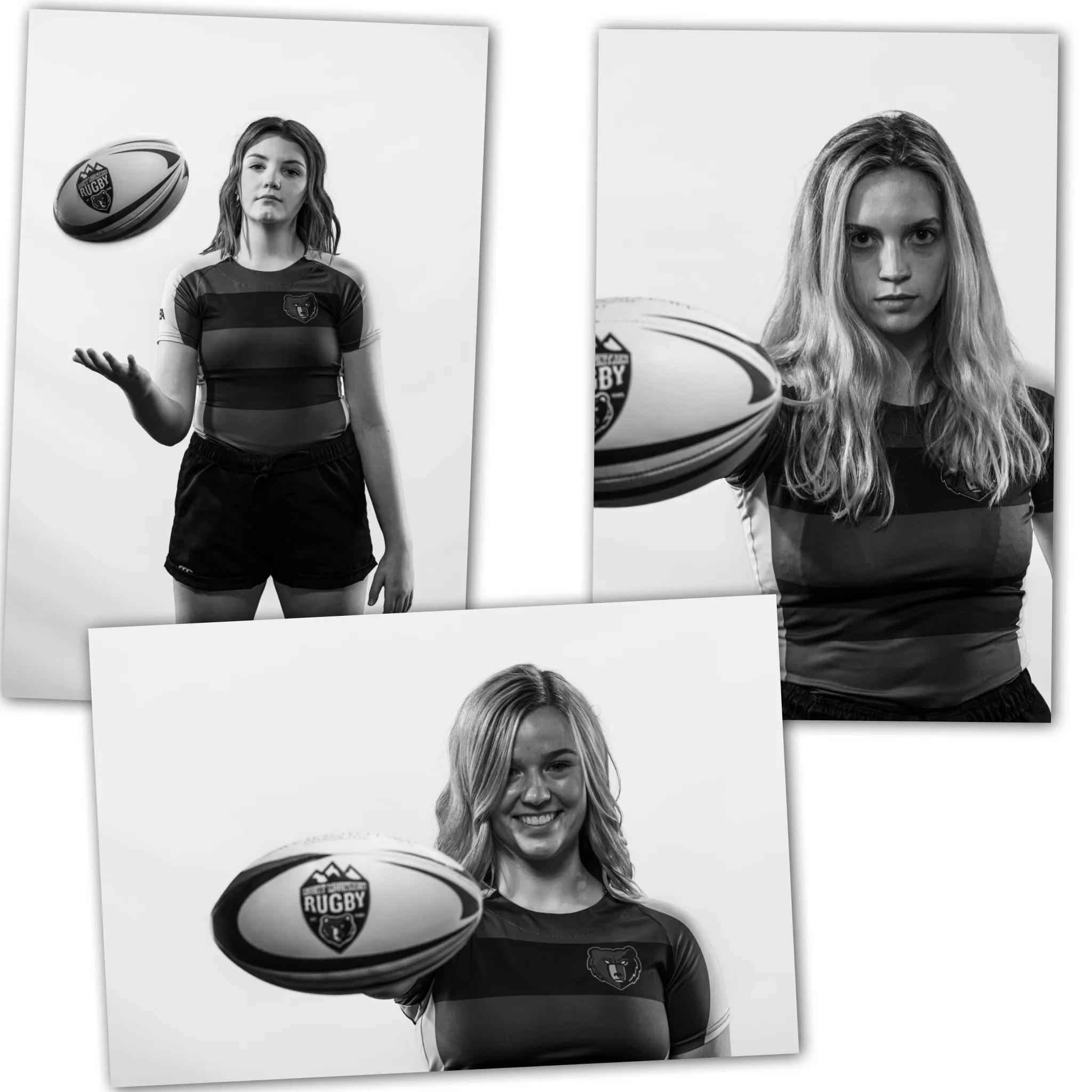 rugby players collage