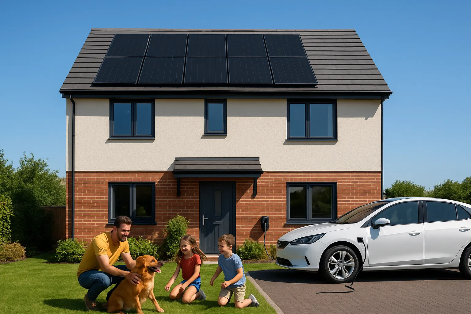 House with solar Panels