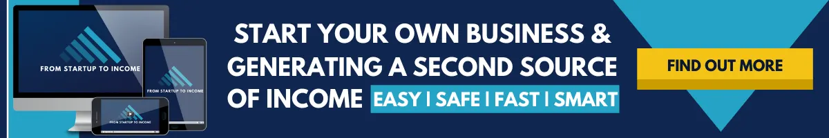 from startup to income banner