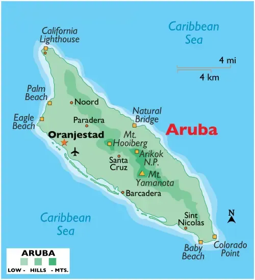 Aruba Map