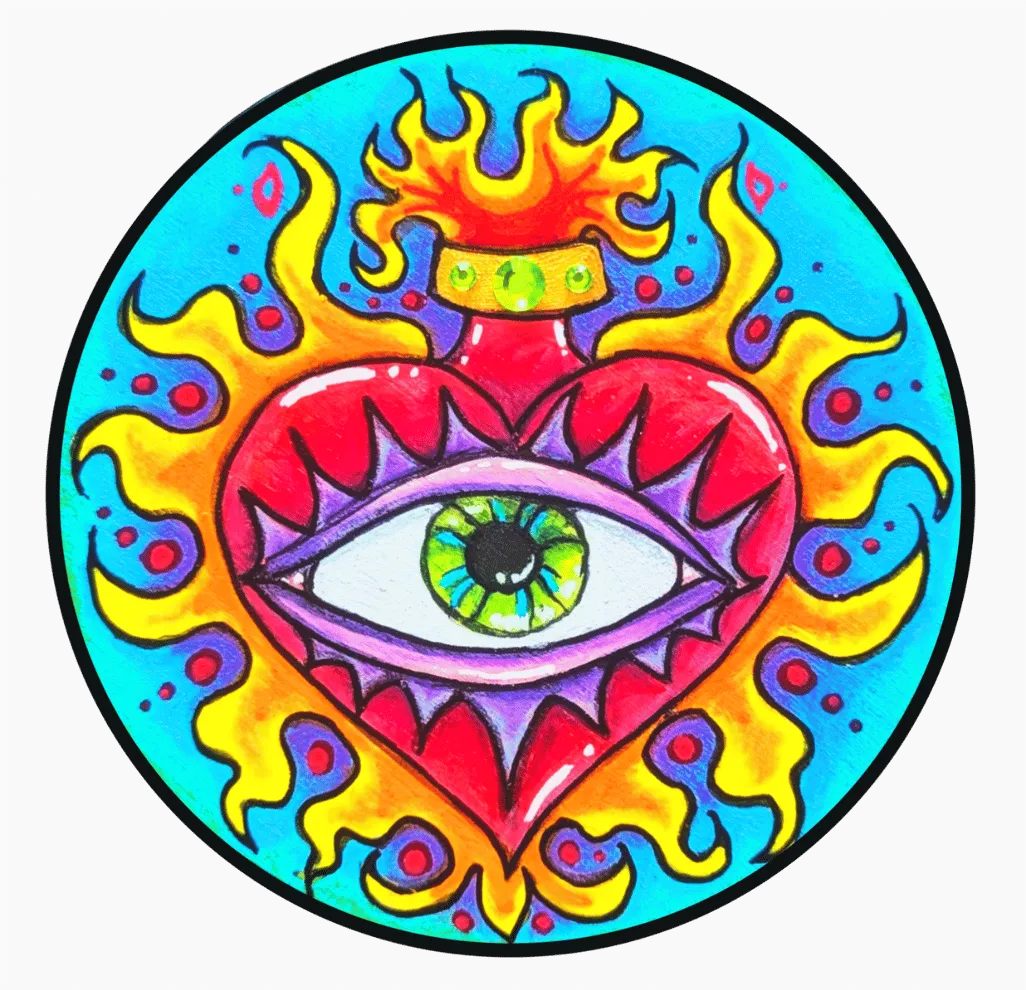 Flaming Heart by Donna Dery