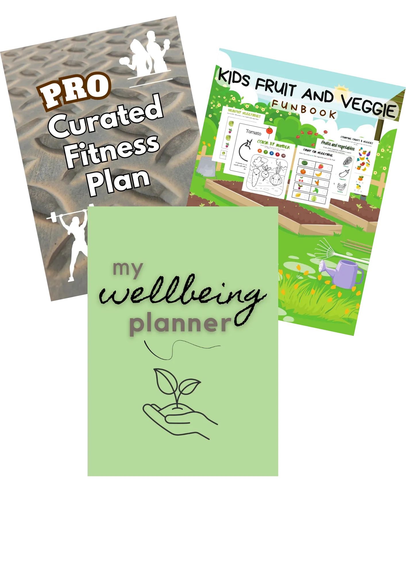 MaxEQ Documents - Curated Fitness Plan, Fruit and Veggie Workbook and Wellness Planner