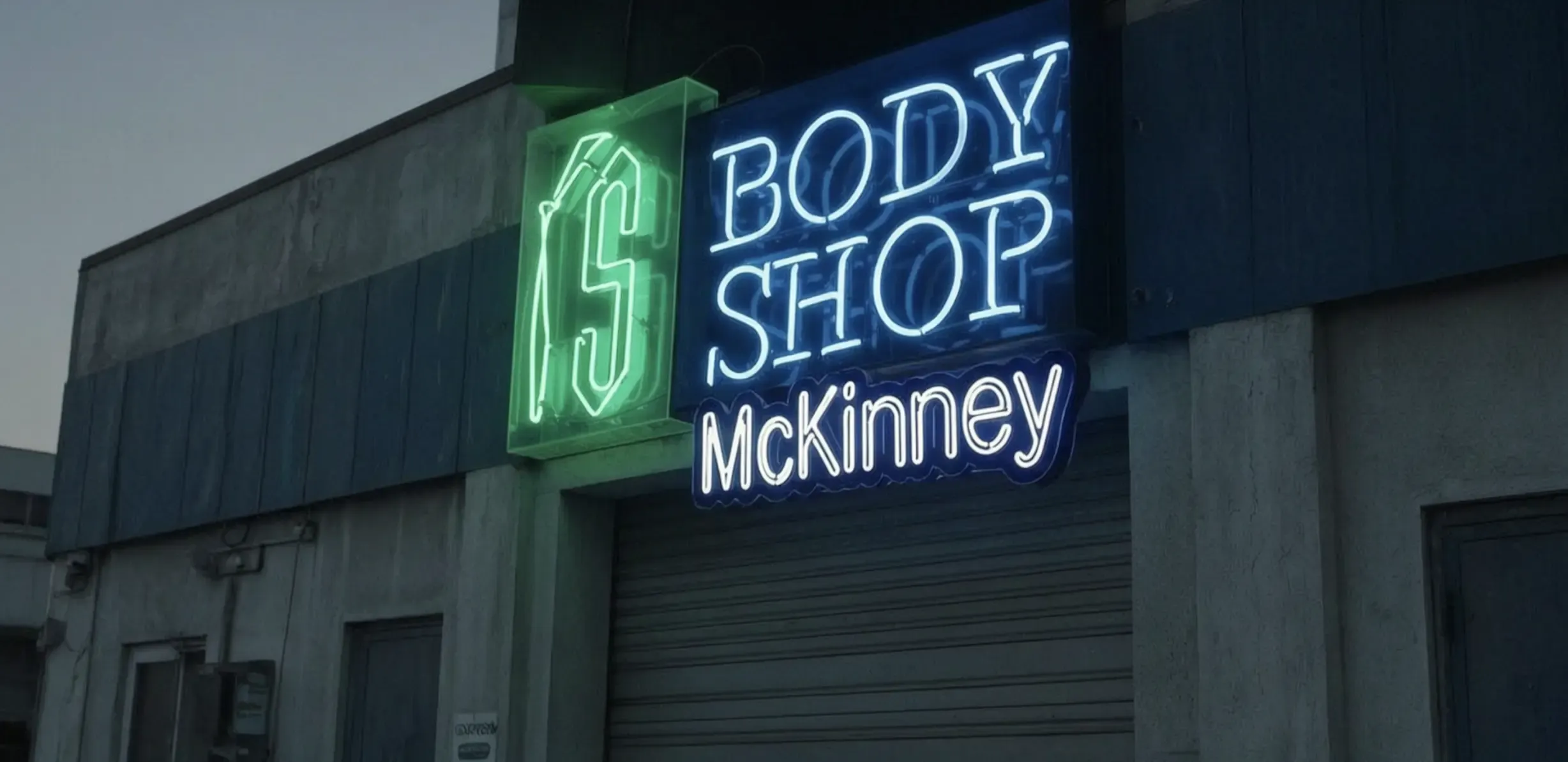 McKinney auto body shop signage showing open due to expansion