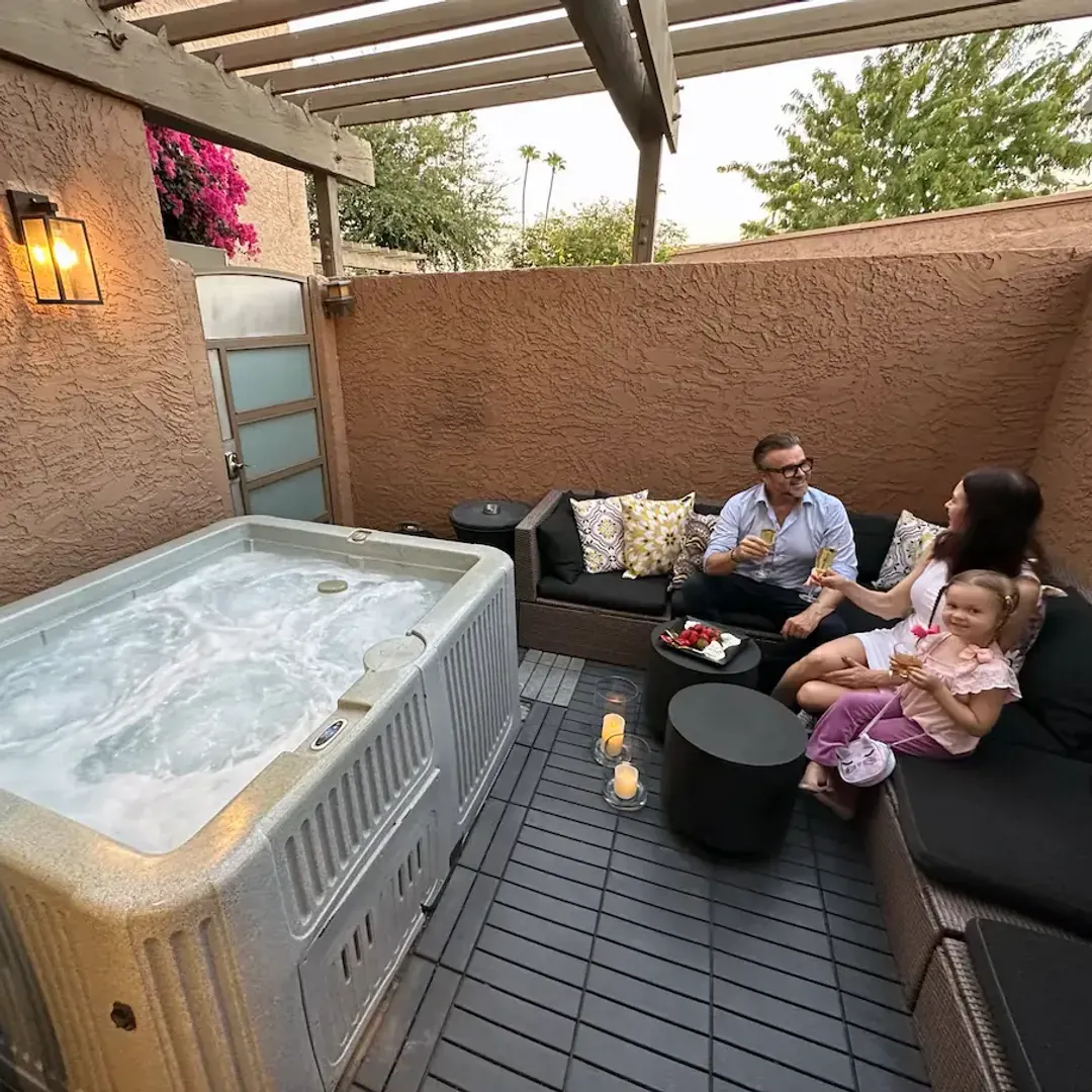 Secluded Hot Tub SPA: Your Private Oasis on Our Patio