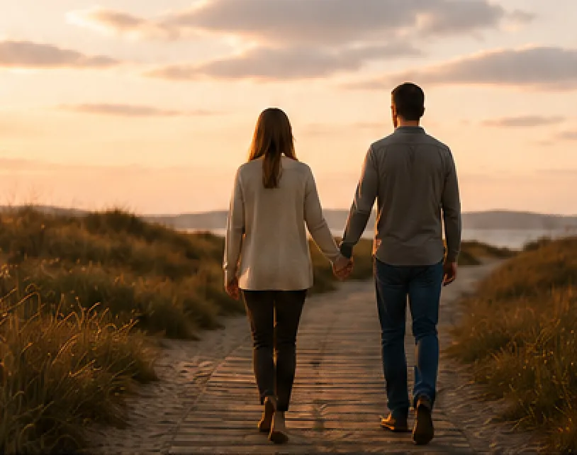 Married Couple Walking