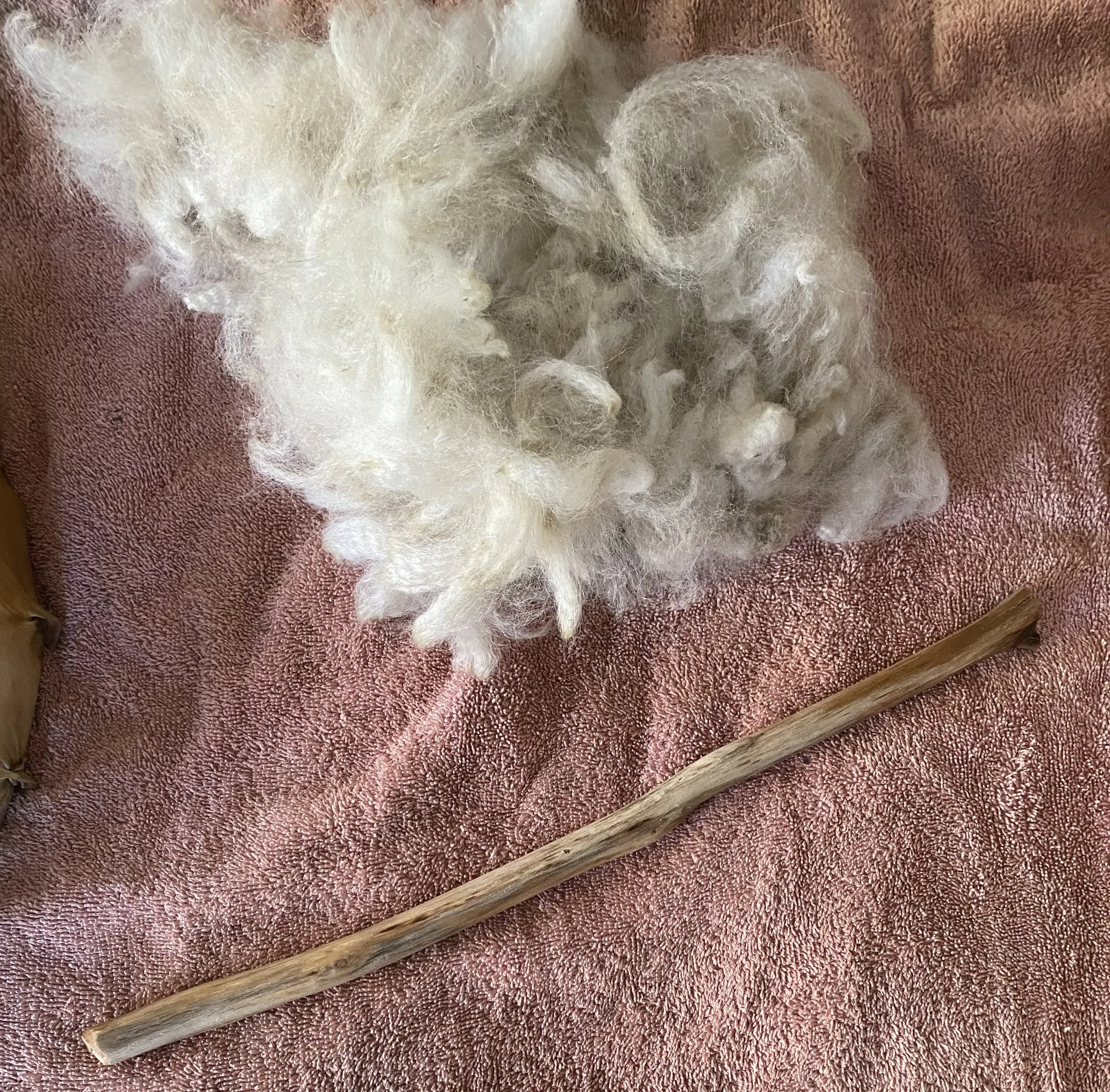 fleece and a stick