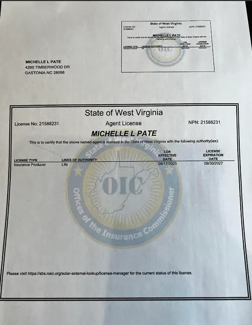 West Virginia Life Insurance License