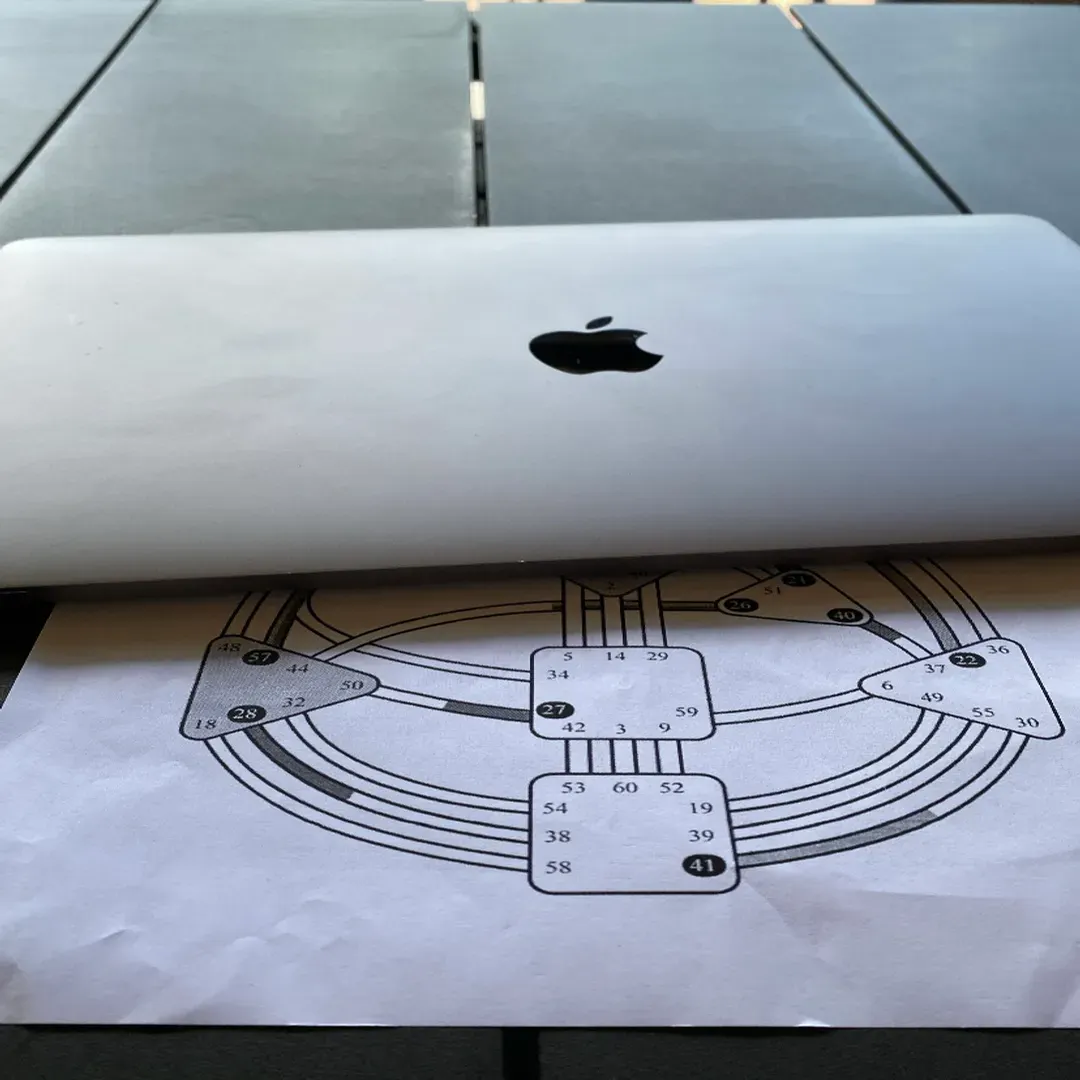 Laptop en Human Design chart voor een reading