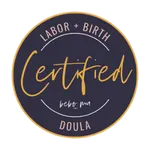 Bebo Mia Certified Labor and Birth Doula badge, become a doula.
