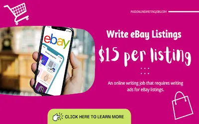 work from home write ebay listings