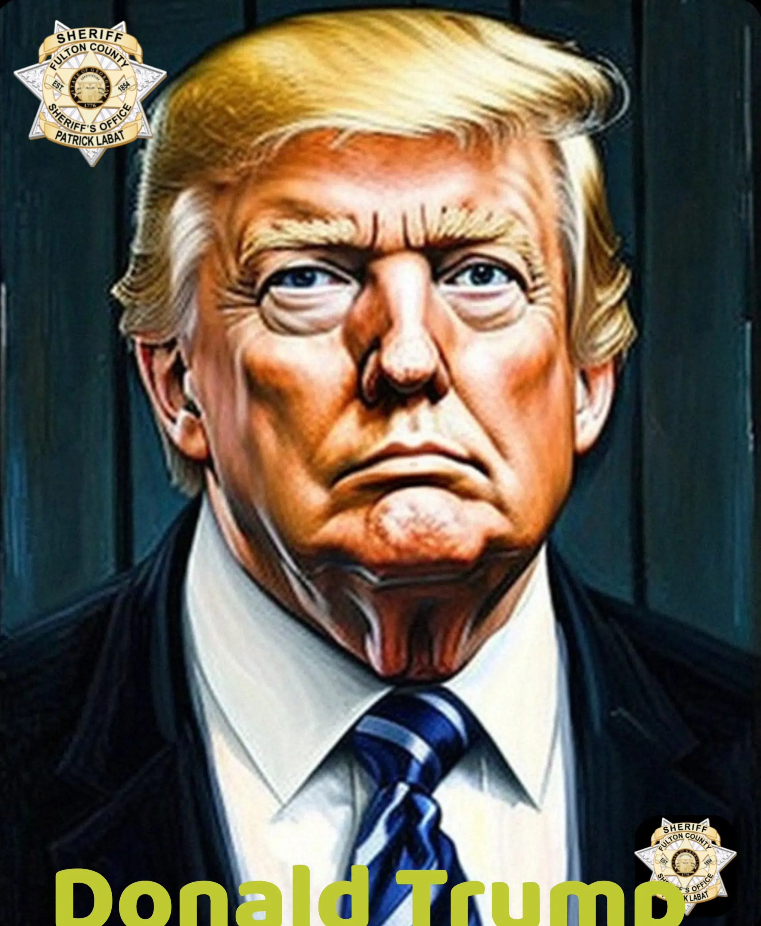 Download Free Trump AI Mugshot Poster