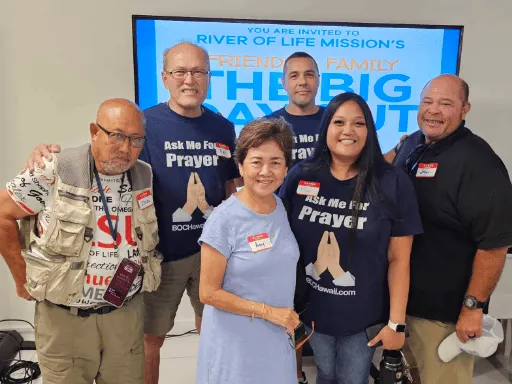 Ray Sarge Isaac Amy Nani John River of Life dinner Monday August 14 2023 512x384 c