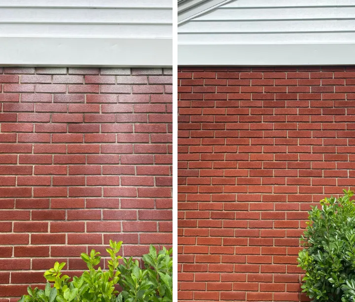 brick wall before and after