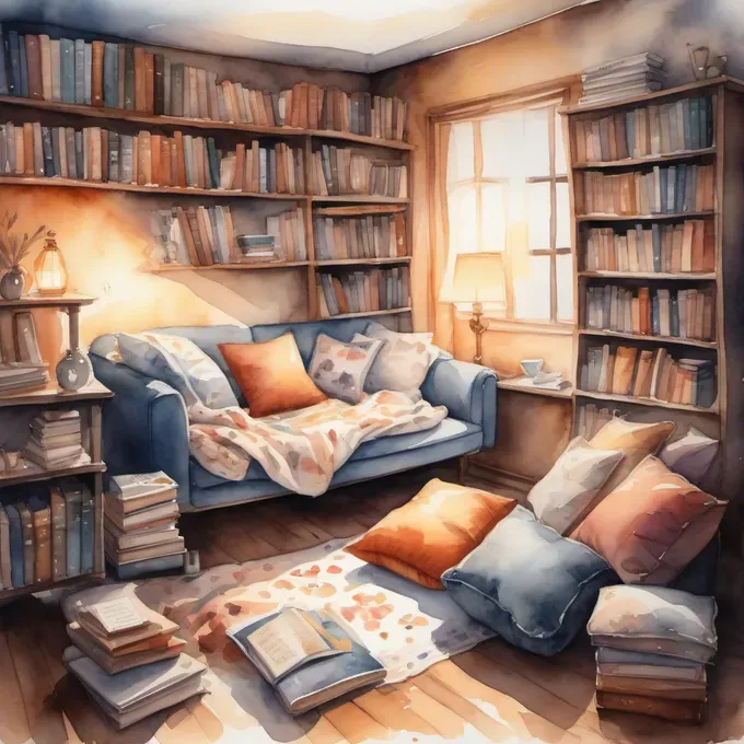 room full of books