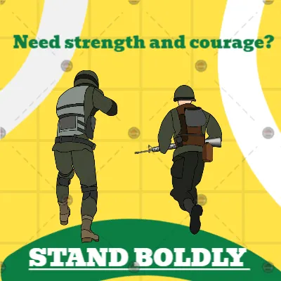 yellow background with green soldiers