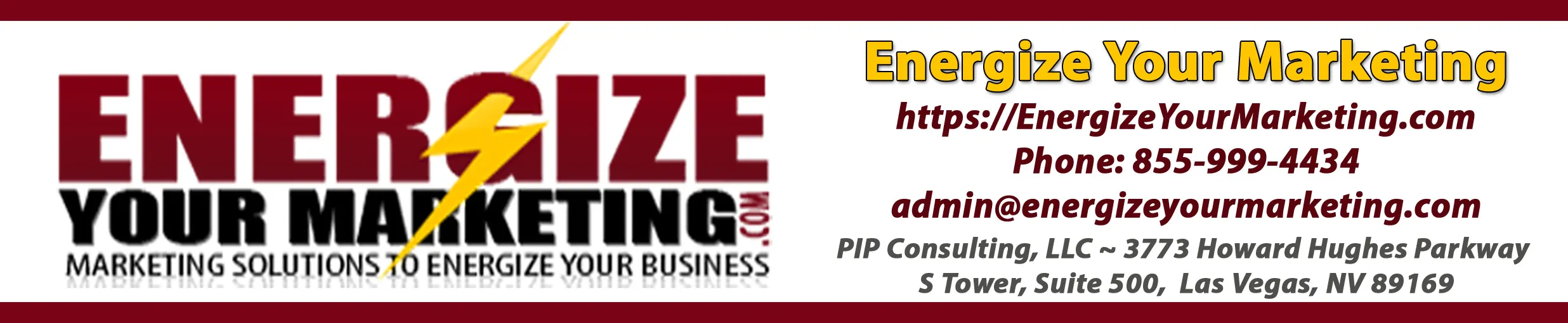 Energize Your Marketing Contact Info