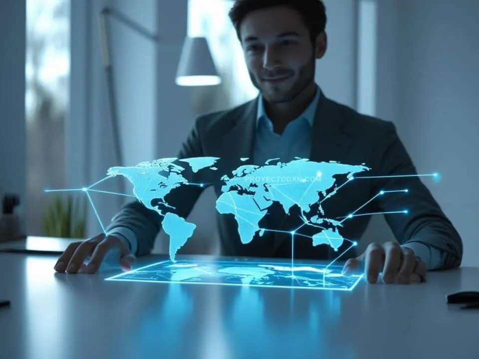 Mapa del mundo destacando el alcance global del negocio DXN gracias al concepto 
