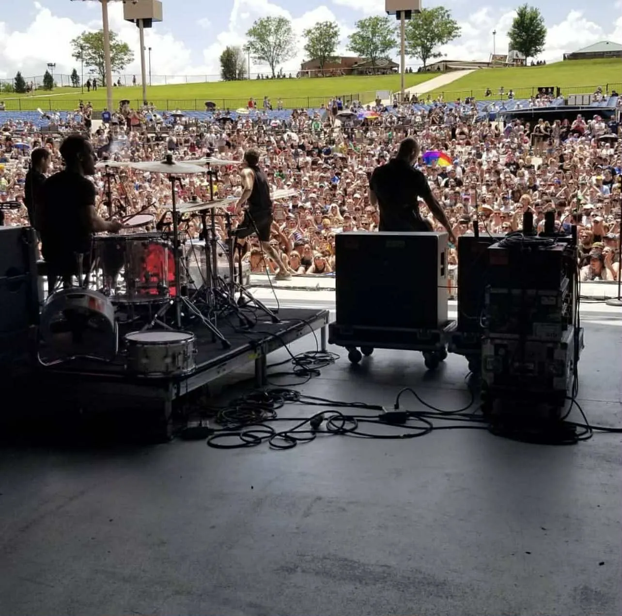 view from stage at concert