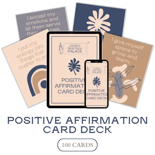positive affirmations card deck mockup 
